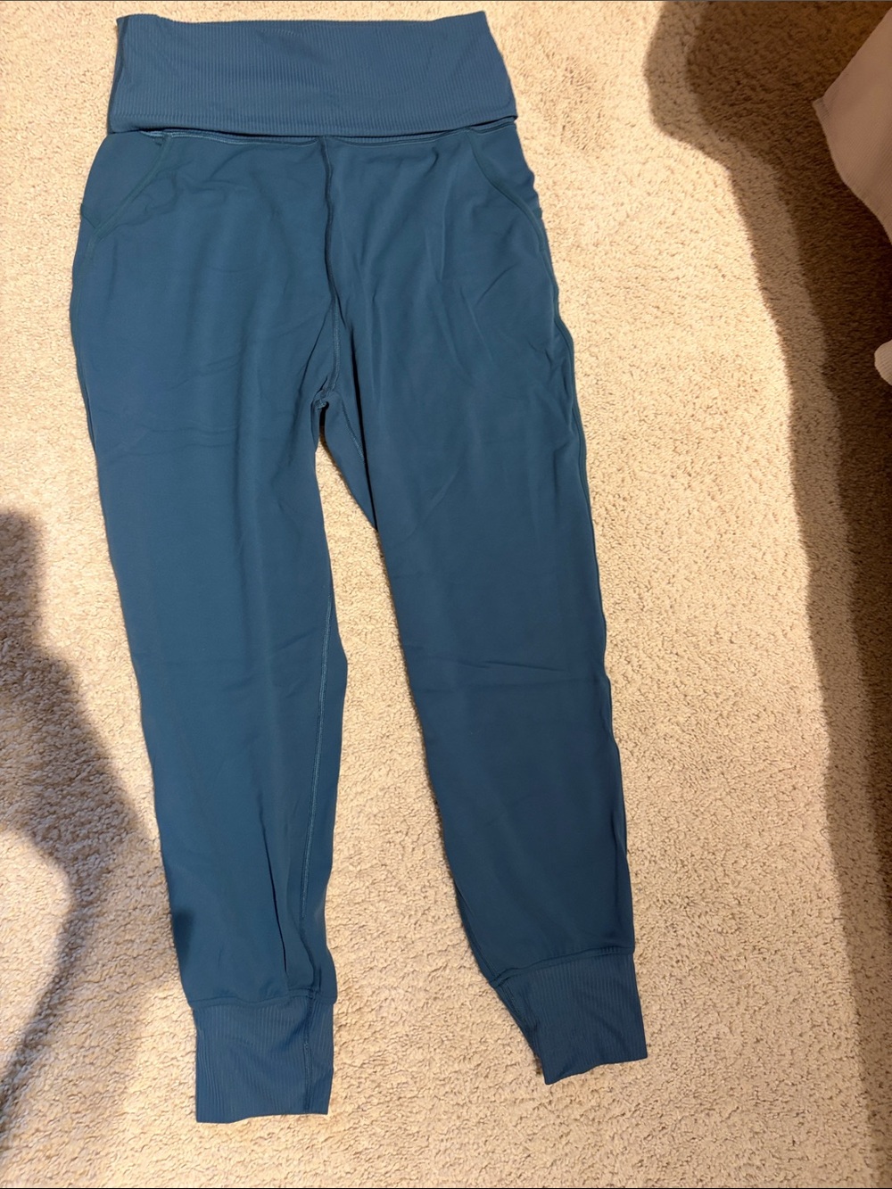 lululemon athletica Teal High-Waist Fold-Over Joggers